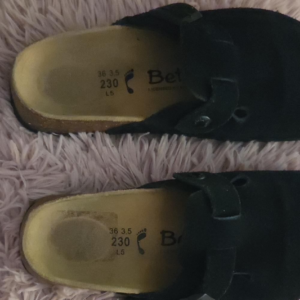 Birkenstock Betula Women's Black Suede Slip-On Clogs L5 36 - Picture 6 of 8